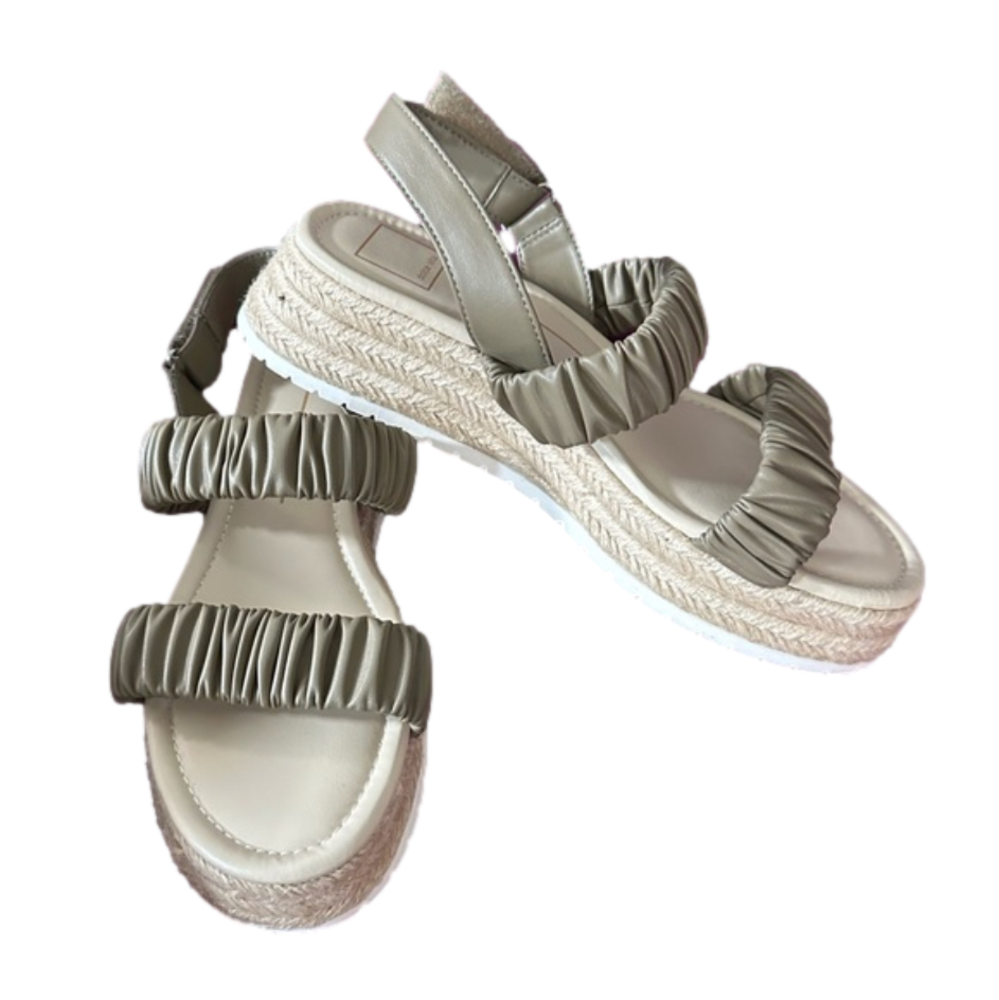 NWT Dolce Vita Mizza Espadrille Platform Sandal - Size 9 - Sage Green